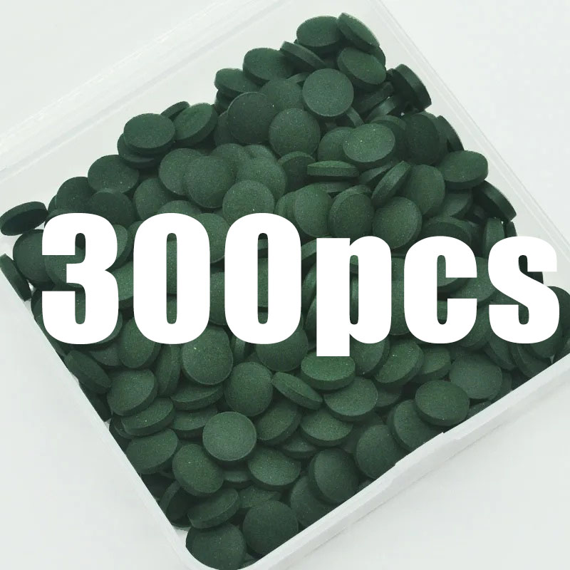 Spirulina Tablet Organic - 50-300 個高純度スピルリナ錠剤螺旋状海藻濃縮お気に入りペットフード魚クリスタルレッドシュリンプ魚フード水族館