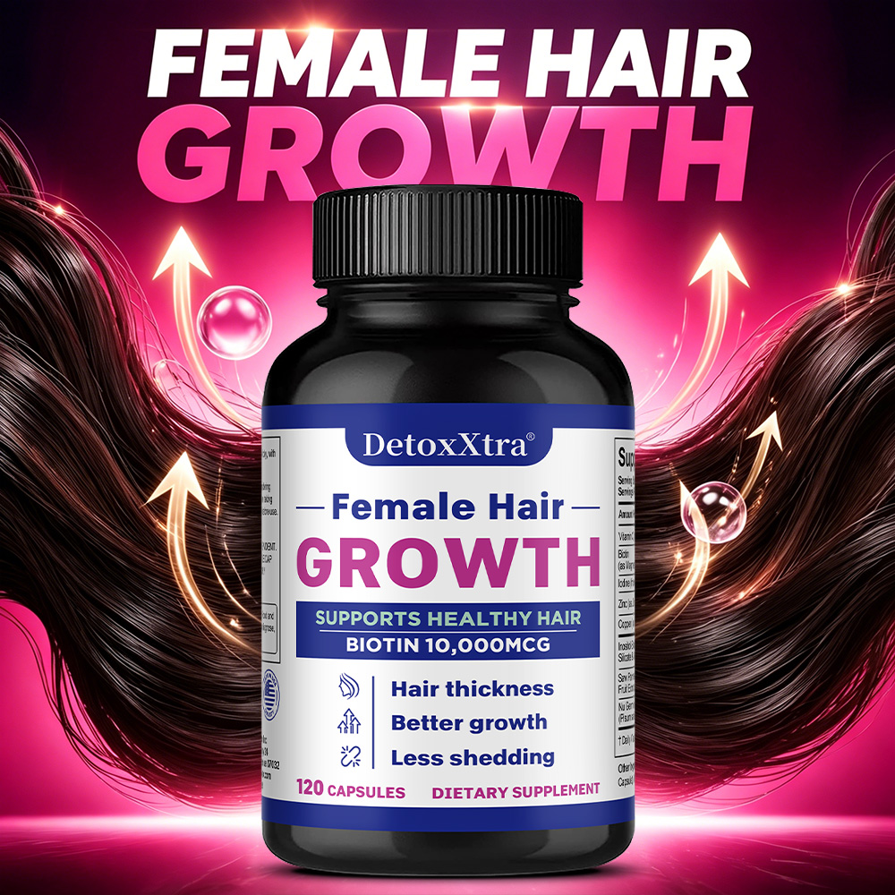 Biotin Hair Growth - ビオチン、ノコギリヤシ、亜鉛、銅、ビタミン配合の育毛カプセル。女性のための、より太く、より豊かな髪、爪、肌の健康をサポートします。
