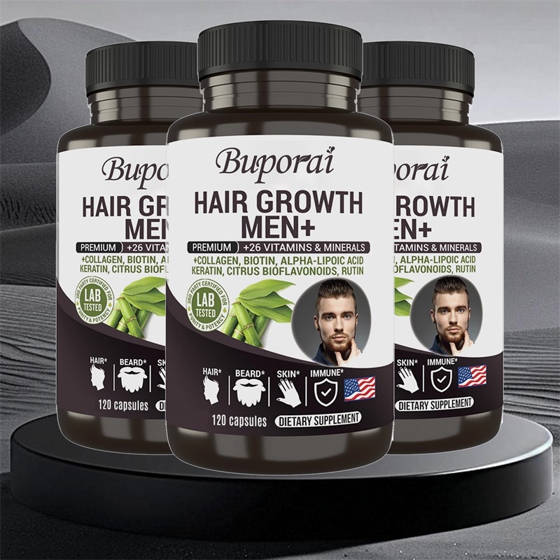 Biotin Hair Growth - 男性用育毛サプリメント - 男性用髭育毛サプリメント、発毛促進と健康維持をサポート、髪の太さを促進