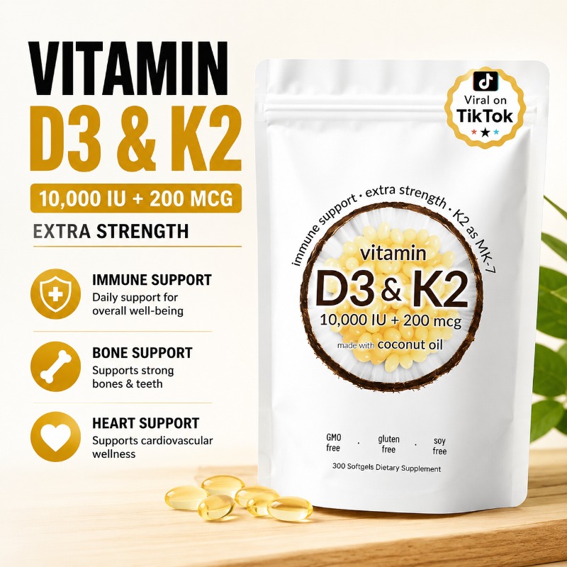 Vitamin D3 K2 Drop - ビタミンD3 10000 IU + K2 MK-7