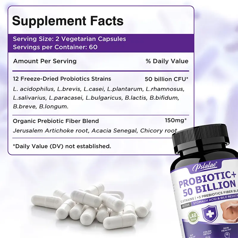 プロバイオティクス50億個 - 疲労軽減、腸内フローラのバラ - Probiotic 60 Billion のレビューと価格