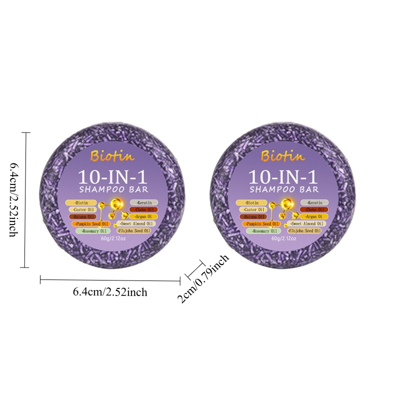 2個入り10-in-1ビオチンシャンプーソープ、ビオチンとケ - Biotin Hair Growth のレビューと価格