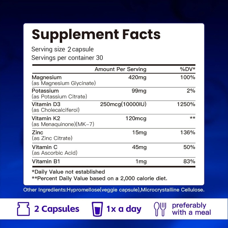 カリウム・マグネシウム・亜鉛カプセルにはビタミンD3とK2の - Vitamin D3 K2 Drop のレビューと価格