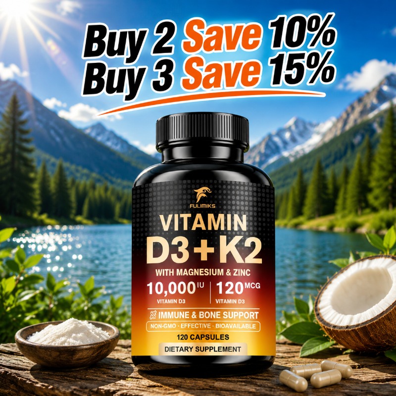10000IU ビタミンD3 K2サプリメント、マグネシウム - Vitamin D3 K2 Drop のレビューと価格