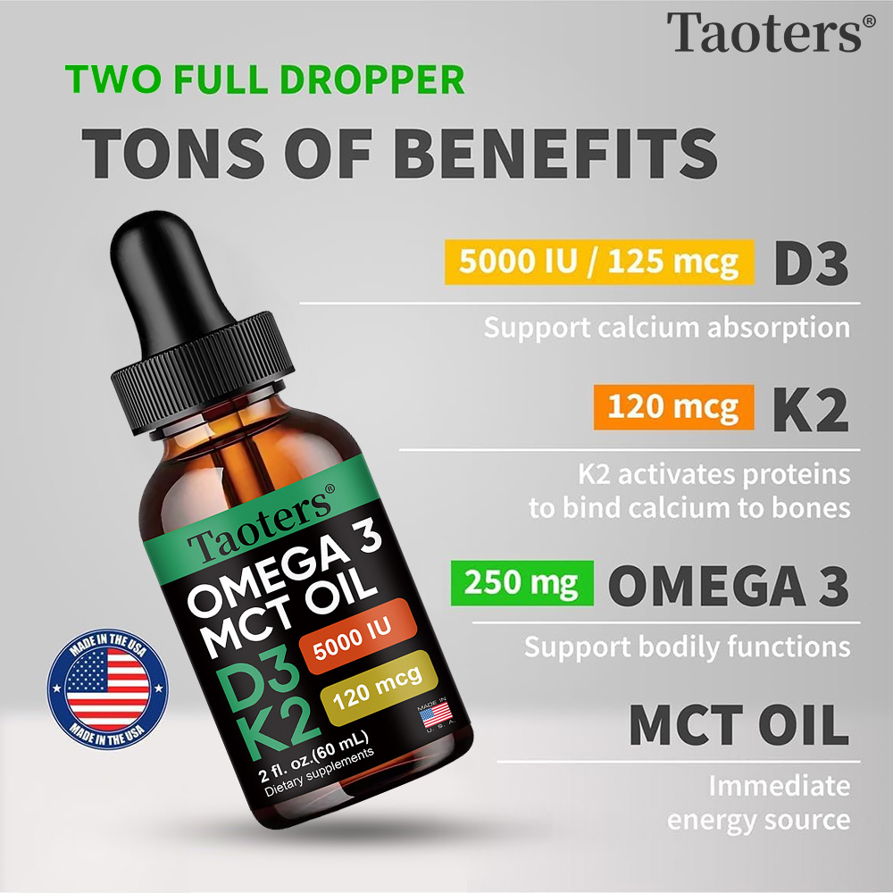 オーガニックビタミンD3 K2ドロップス（MCTオイル、オメ - Vitamin D3 K2 Drop のレビューと価格