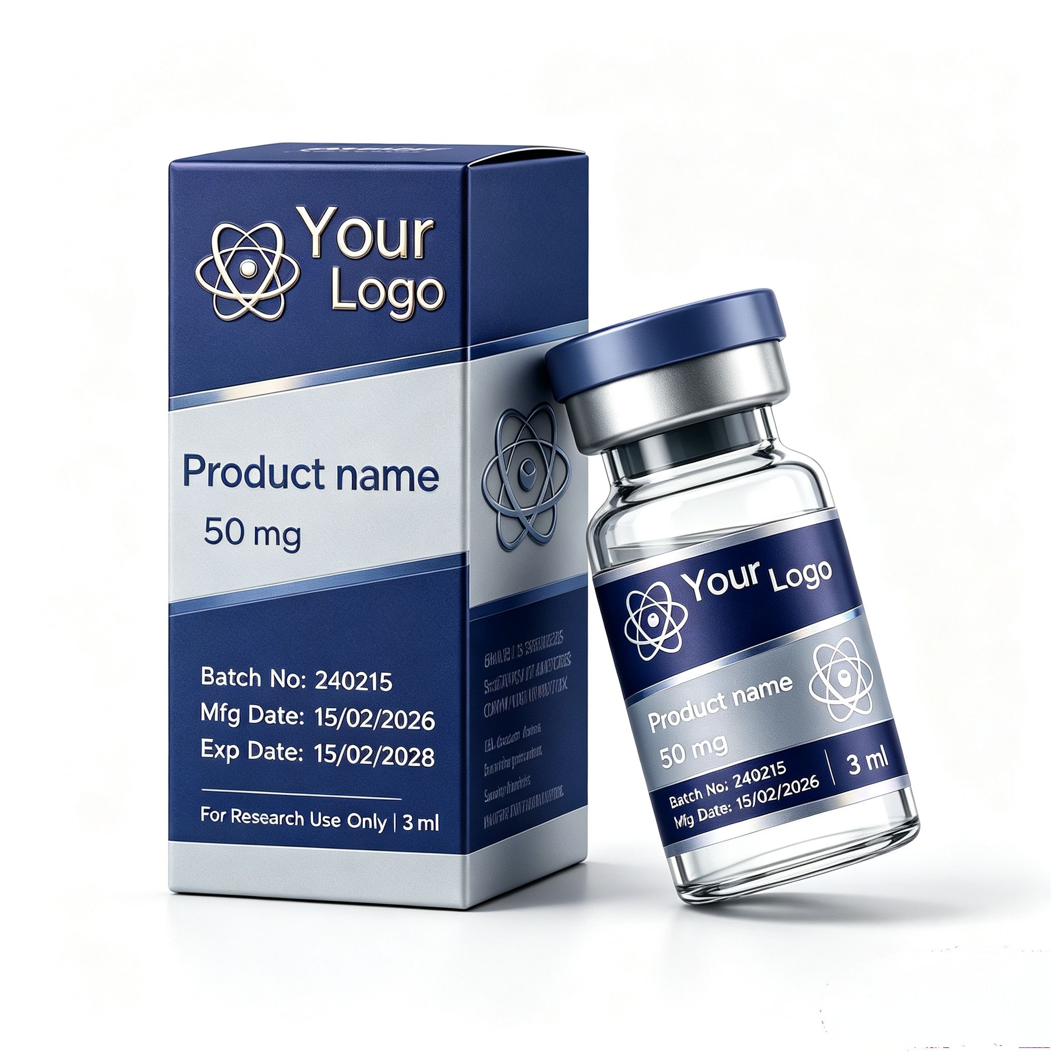 カスタムペプチドバイアル防水HDラベルボックス自己粘着ビニー - Nutrition For Fitness のレビューと価格