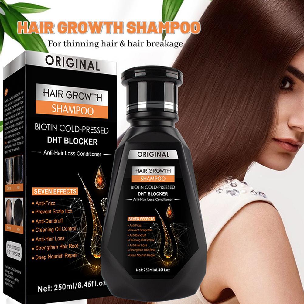 250 ミリリットルビオチンシャンプー櫛ブラシ付き育毛抗フケ - Biotin Hair Growth のレビューと価格