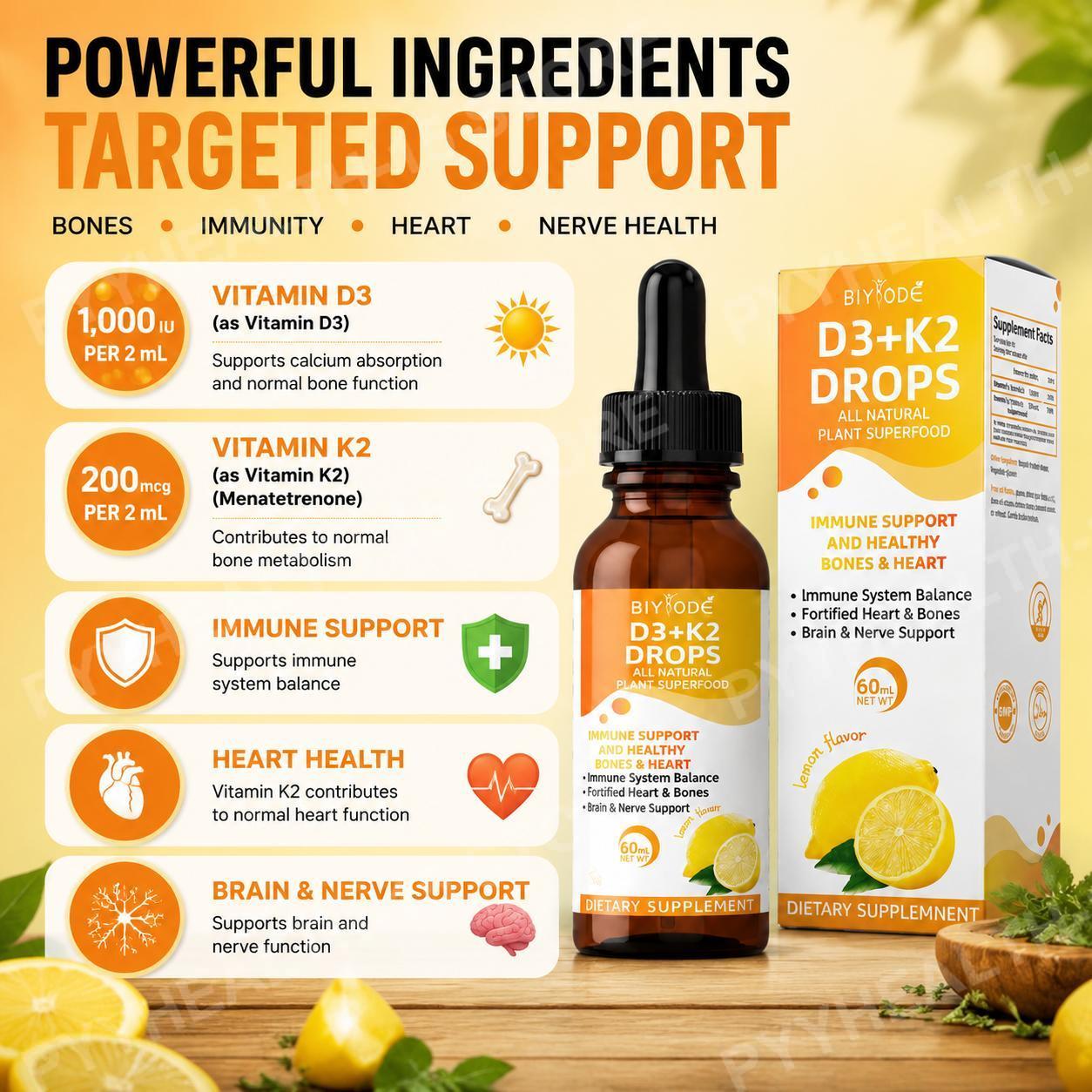 ビヨード ビタミンD3 K2 液体ドロップス、カルシウム吸収 - Vitamin D3 K2 Drop のレビューと価格