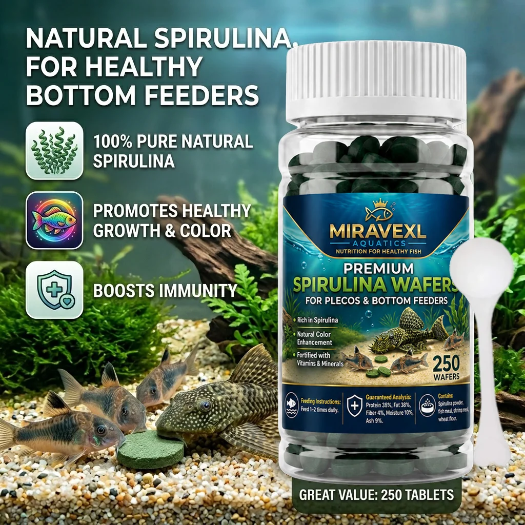 高純度スピルリナ沈下型タブレット：底食性魚、ヘビガメ、コリド - Spirulina Tablet Organic のレビューと価格