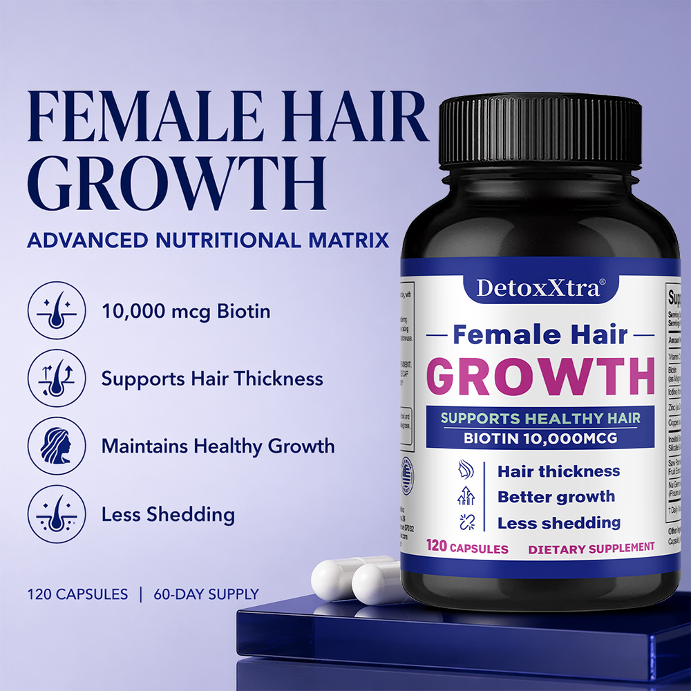 ビオチン、ノコギリヤシ、亜鉛、銅、ビタミン配合の育毛カプセル - Biotin Hair Growth のレビューと価格