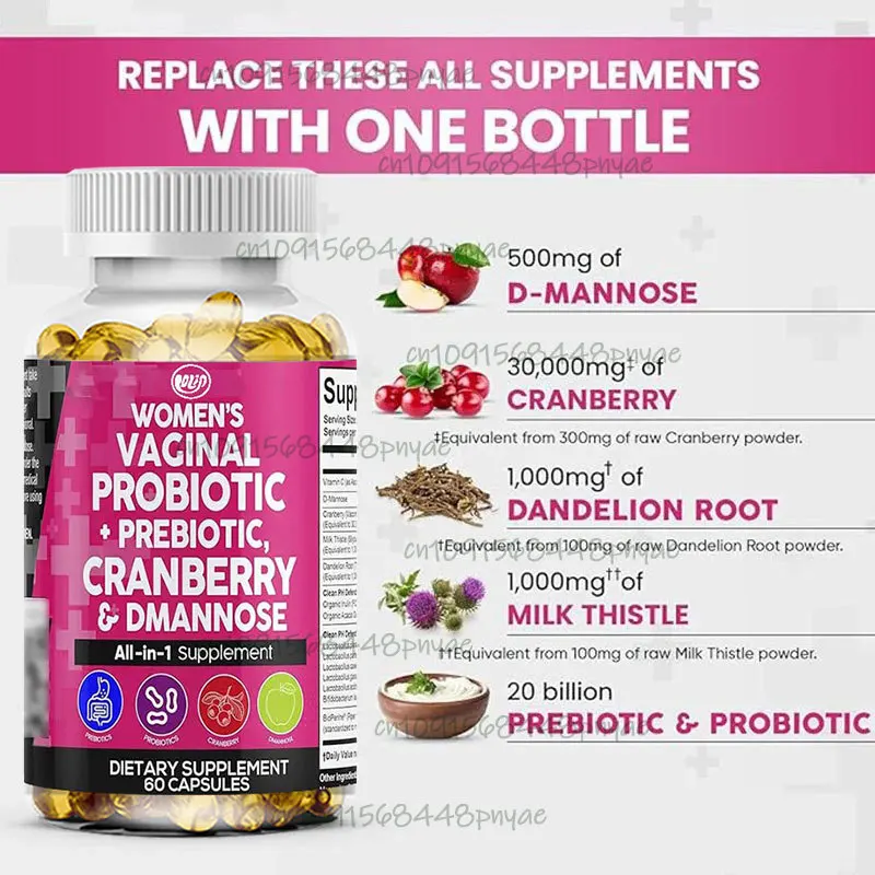 60カプセル 女性用プロバイオティクス+プレバイオティクス  - Probiotic 60 Billion のレビューと価格