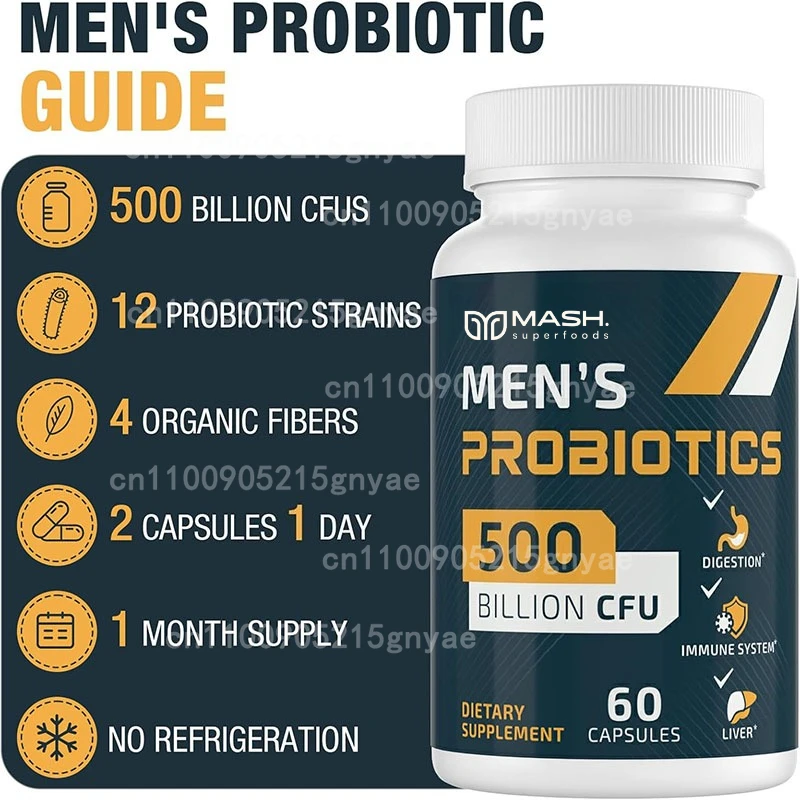 60カプセル 男性用プロバイオティクス 5000億CFU 1 - Probiotic 60 Billion のレビューと価格