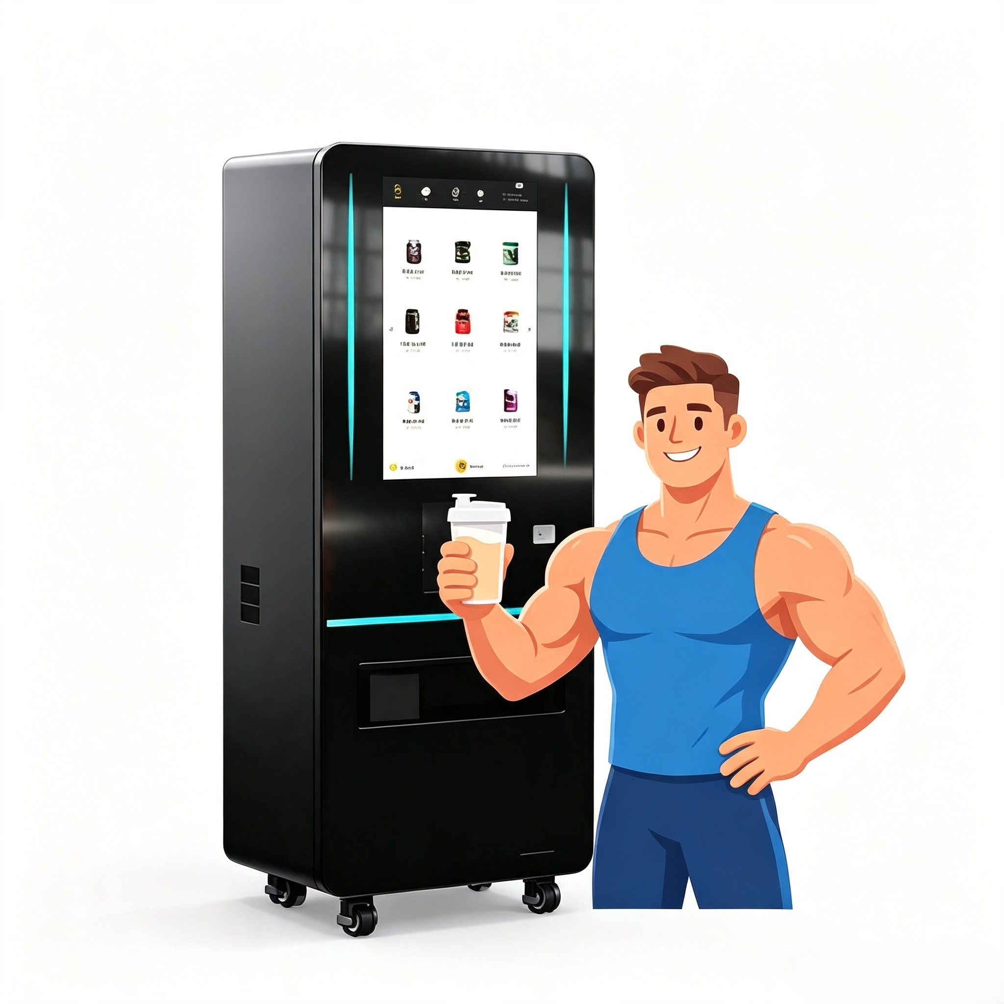 スマートホエイプロテイン自動販売機 24時間無人フィットネス - Nutrition For Fitness のレビューと価格